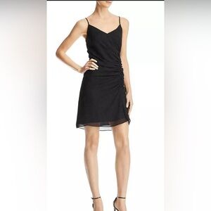 Rebecca Minkoff Kinsley Black Runched Mini Dress